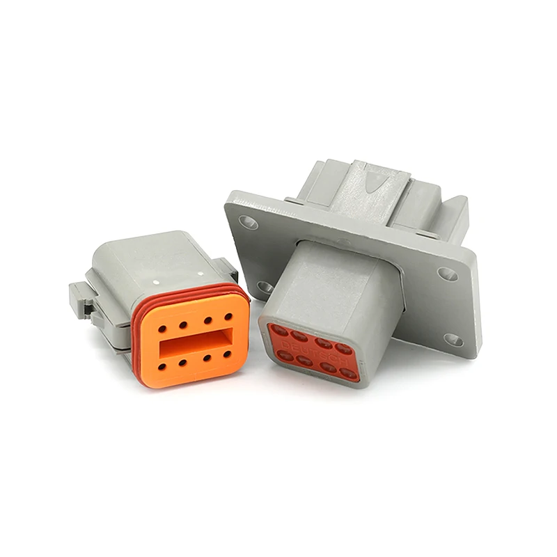 DT04-8P-L012 الألمانية موصل جديلة أسلاك السيارات ذكر المكونات 8 دبوس شريط مقاوم للماء شفة مع محطة الذكور 1060-16-0122