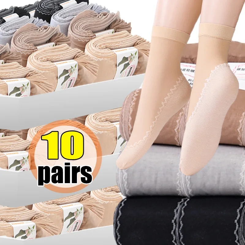 

1/5/10 пар женских носков, мягкие, с нескользящей подошвой, укороченные, летние, ультратонкие, дышащие, повседневные, легкие женские носки