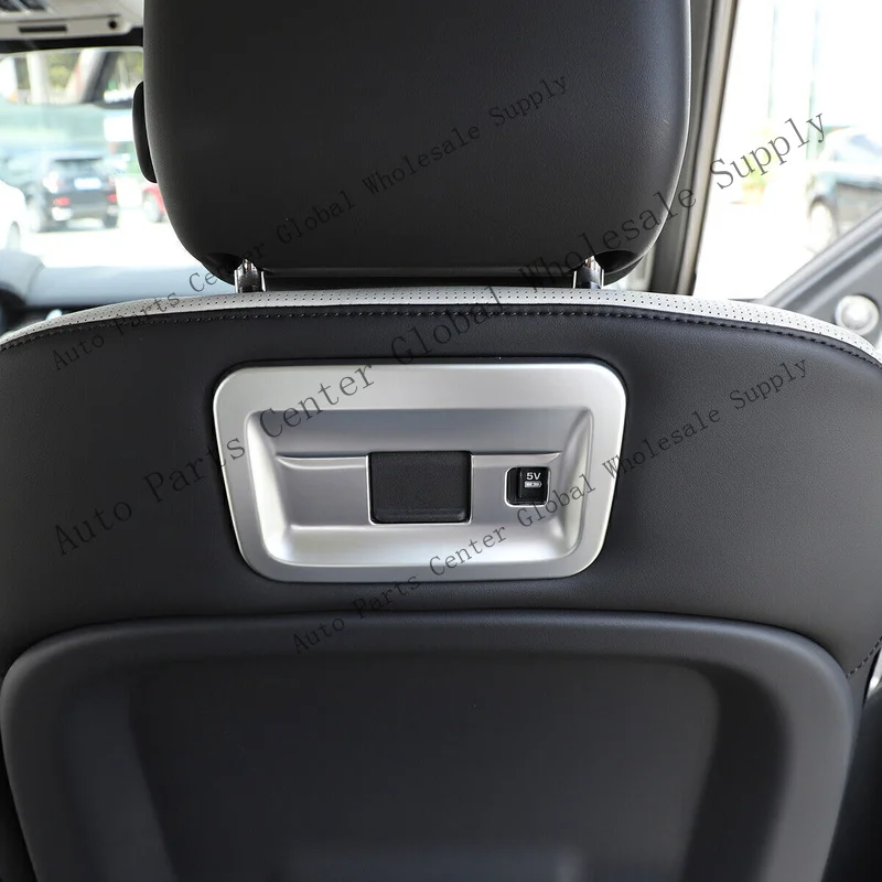 L+ Rear USB Socket Control Frame For Land Rover Discovery 5 2021-2024 Matte Silver