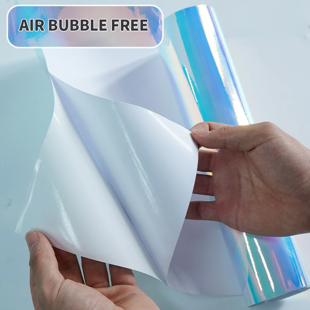 Car Sticker Rainbow White Pink Gradient Vinyl Wrap Body Color Change Film Waterproof Anti-scratch Air Release Car Accessories view 5