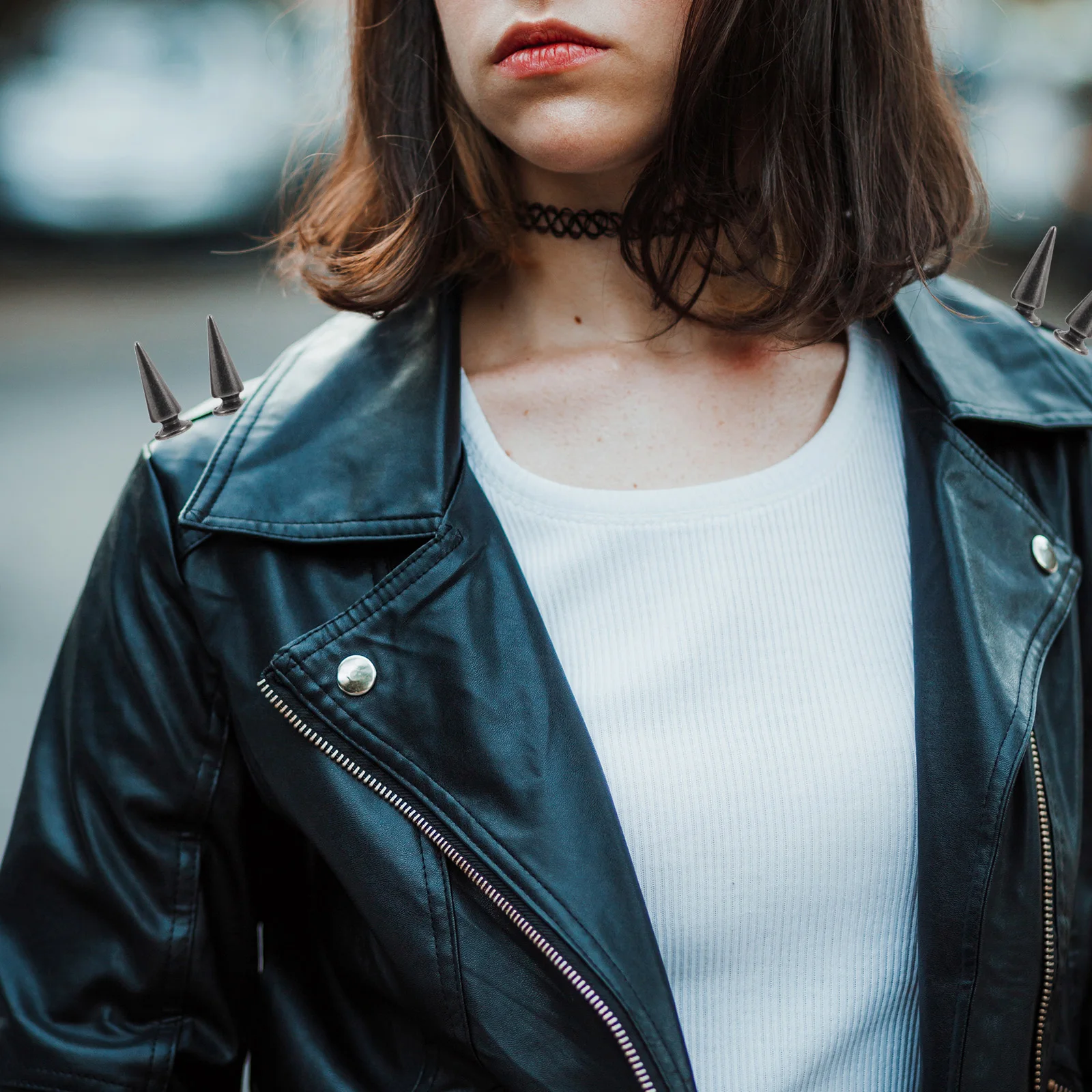 

14 Pcs Accessories Sturdy Metal Spikes for Clothing Cone Punk Studs Craft Decorative Rivet Set Rivet Kit Black Work