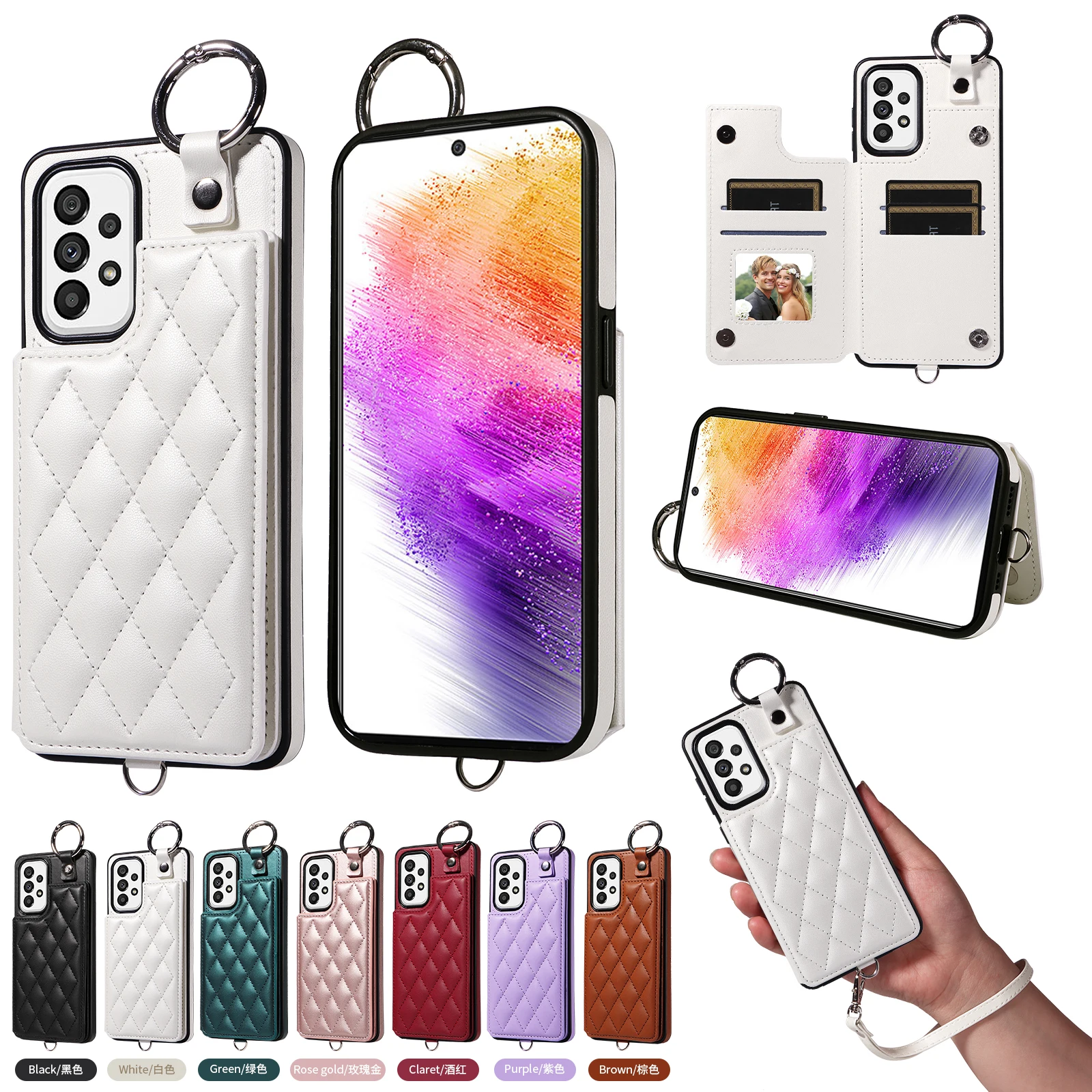 

Leather Case for Samsung Galaxy A-seriesA05 A12 A13 A14 A15 A22 A23 A25 A33 A34 A35 A52 A54 A55 A72 A73 Phone Case