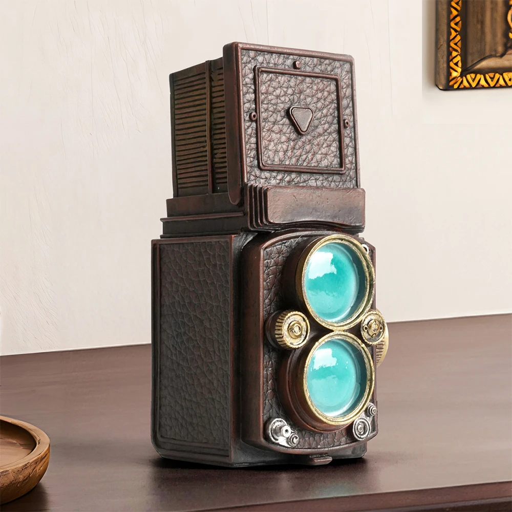

European-Style Retro Camera Desktop Decor Desktop Ornament Study Craft Bedroom Curio Cabinet Living Room Decoration