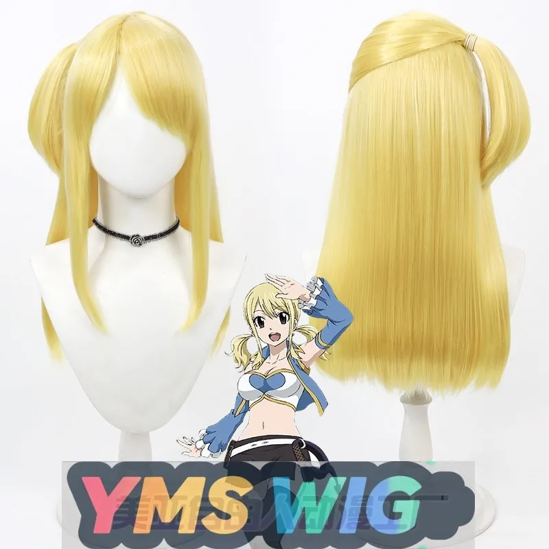 

【YMS WIG】Fairy Tail Люси Косплей Парик Героиня Люси Желтый Стиль Кожи головы