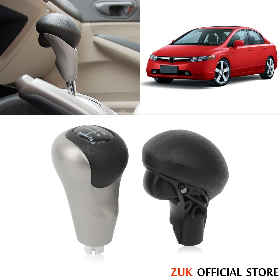 ZUK Car Gear Shift Knob Shifter Handle For HONDA CIVIC FA1 FD2 FD6 2006 2007 2008 2009 2010 2011 LHD Model AT MT Type