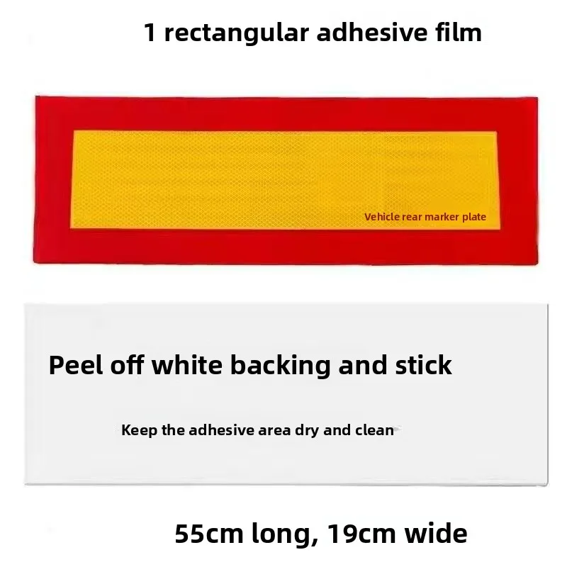 Reflective Aluminum Plate Truck Tail Marking Sticker Diagonal Rectangle Sticker for Large Cargo Truck Special Use view 5