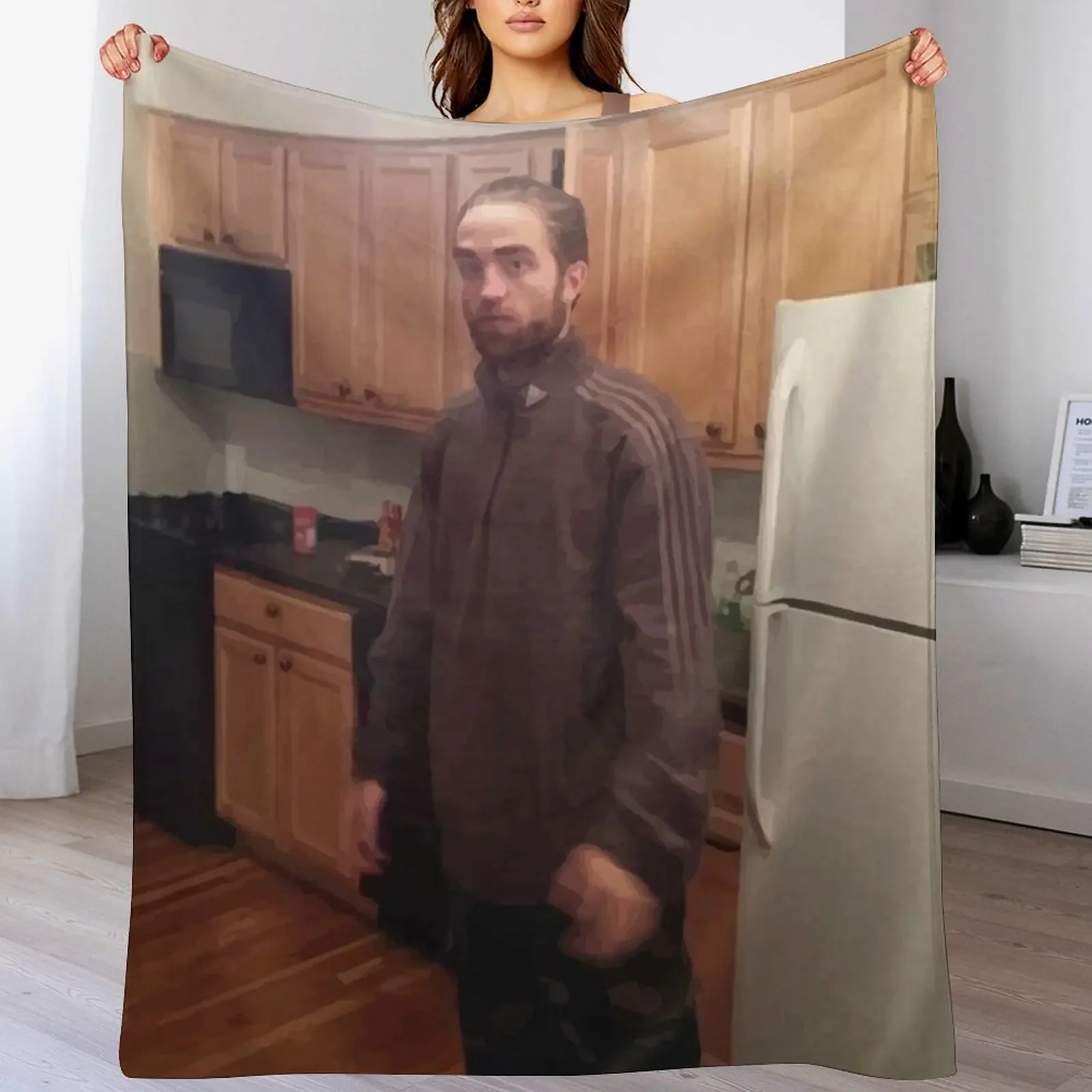 

Robert standing meme Throw Blanket Baby for sofa Thermal Bed linens Blankets