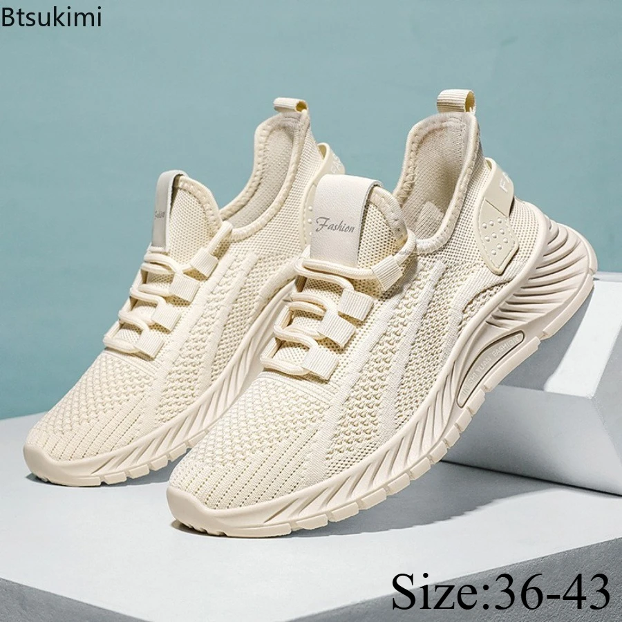 Neu ​ Damen-Sneaker, Sommer-Freizeitschuhe, atmungsaktives Mesh, leichte Lauf- und Wanderschuhe, vulkanisierte Turnschuhe, Damenschuhe