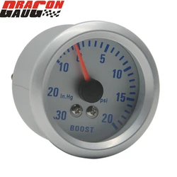 52mm 2 Inch Auto Car Turbo Boost -0~20 Psi -30 Inhg Gauge Turbin Blue light Vac Press Instrument modification Mete Clock