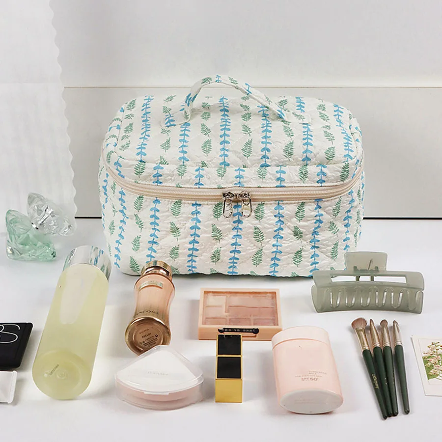 Cute Cartoon Women's Cosmetic Bags Large Capacity Travel Ladies Makeup Case Wash Storage Bag Portable Female Quilted Handbags
