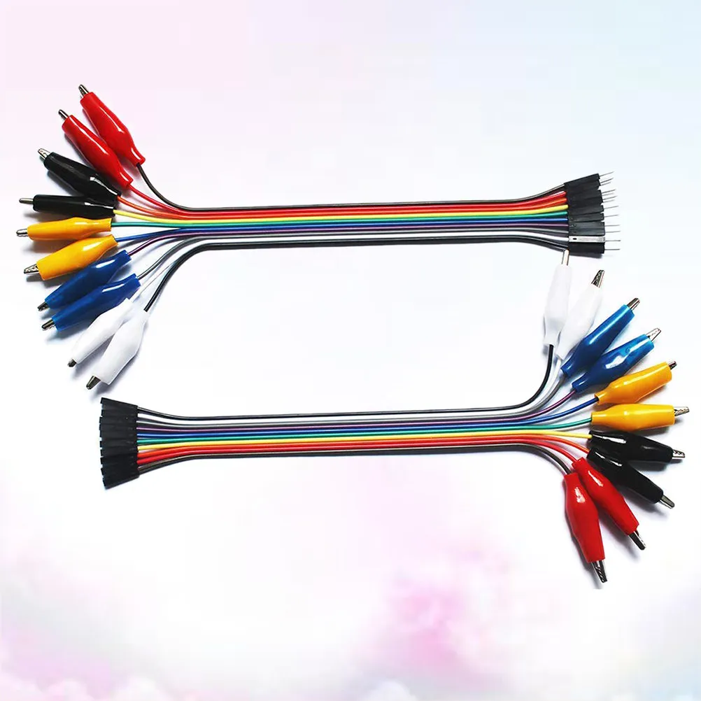 

Test Lead 10Pin Clip to Wire 24Mm Alligator Clip 20Cm Cable Jumper Wires Breadboard for 3D