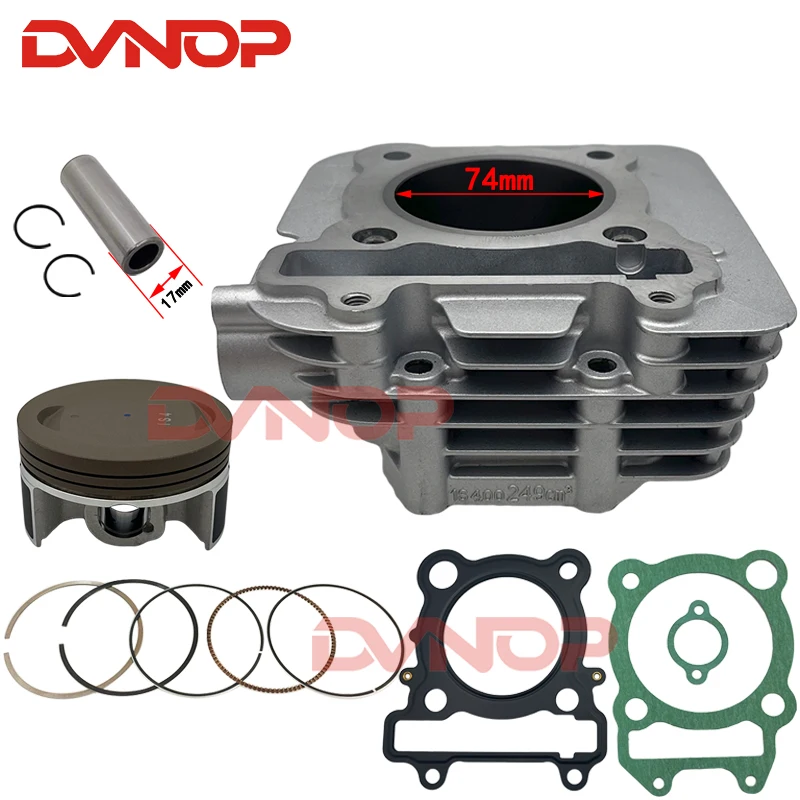 

Bore Size STD 74mm Air Cylinder Block & Piston Rings Kit For Yamaha YS250 YBR250 2007 2009 XT250 XTZ250 1YB 2013-2015
