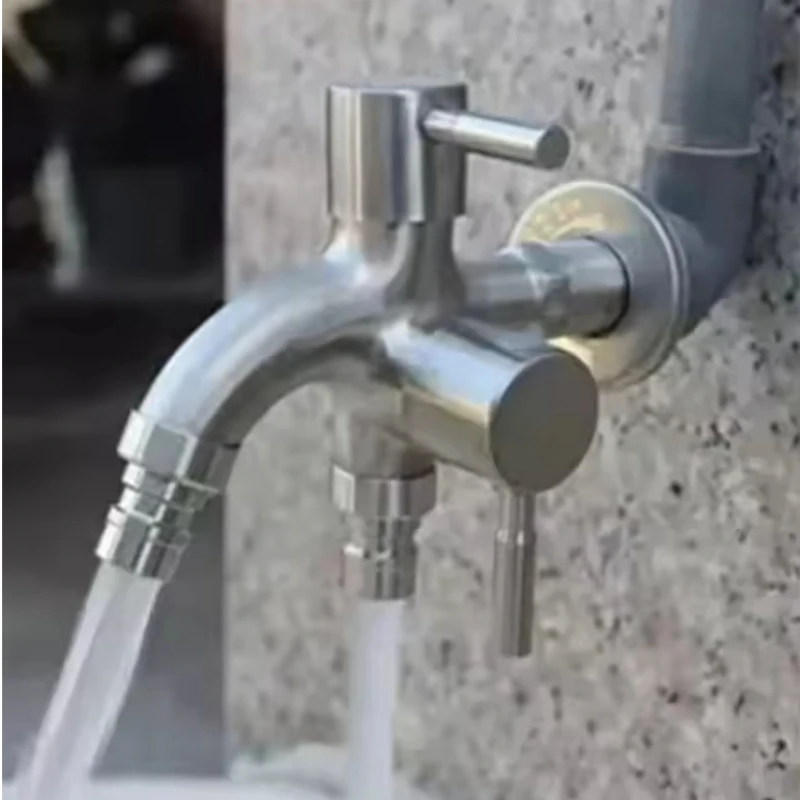 

Смеситель для стиральной машины с двумя выходами и двойным управлением, кран «один вход - два выхода», универсальный для биде, раковины в ванной и использования в прачечной