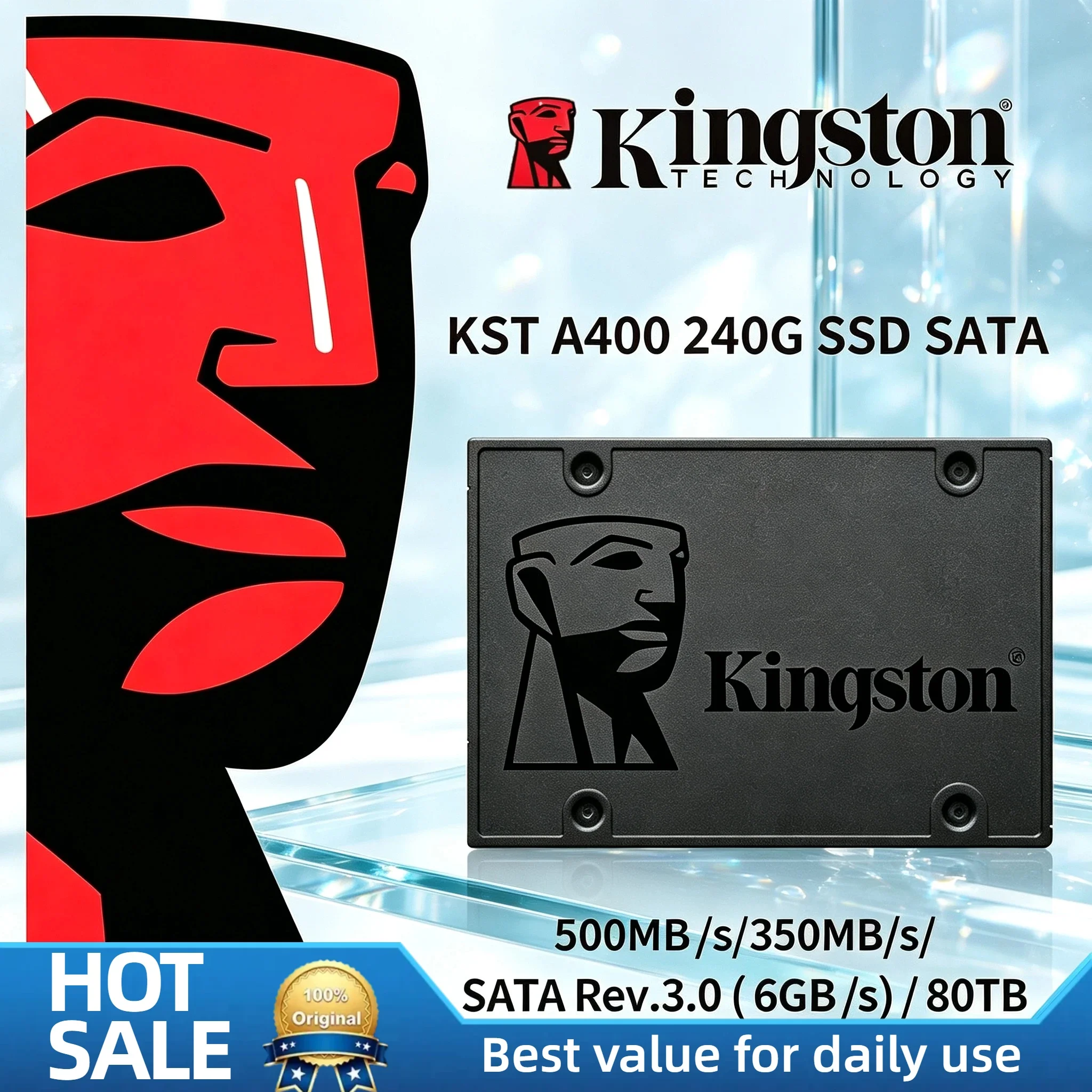 Kingston A400 2.5 Inch SATA III SSD 240GB 480GB 960GB 120GB Internal Solid State Drive HDD Hard Disk Laptop Desktop
