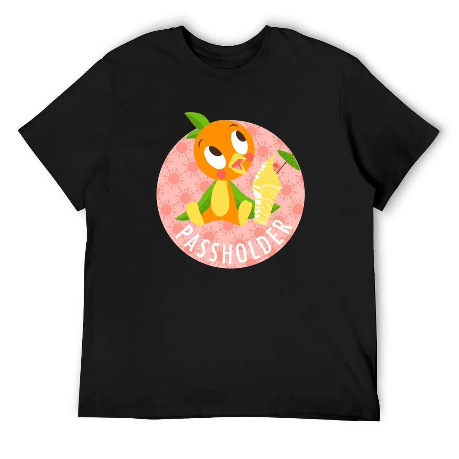 Orange Bird with Dole whip T-Shirt blacks animal prinfor boys T-shirt men