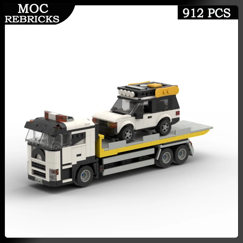 

City Cars Series Modern Breakdown Truck Personnel Carrier MOC Building Blocks Educational Model Bricks Toys For Children Gifts