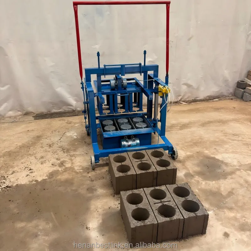 Made in China 3-45 Manual Mobile Brick Making Machine Small Mobile Block Making Machine