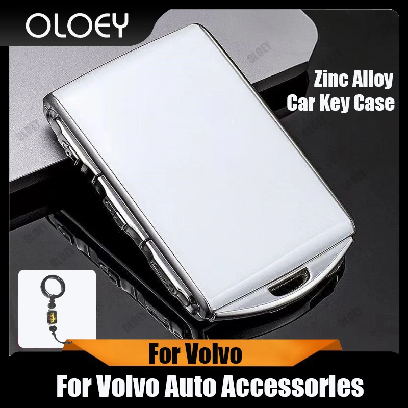 

Zinc Alloy Frame Car Key Case Auto Key Modification for Volvo XC40 XC60 XC90 S60 S90 V60 V90 Polestar 2 Polesta1 Car Accessories