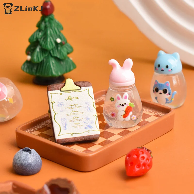 ▶5Pcs Dollhouse Simulation Cartoon Mini Water Cup Model Dollhouse Home Desktop Ornament Doll House Micro Scene Decor Props image 4