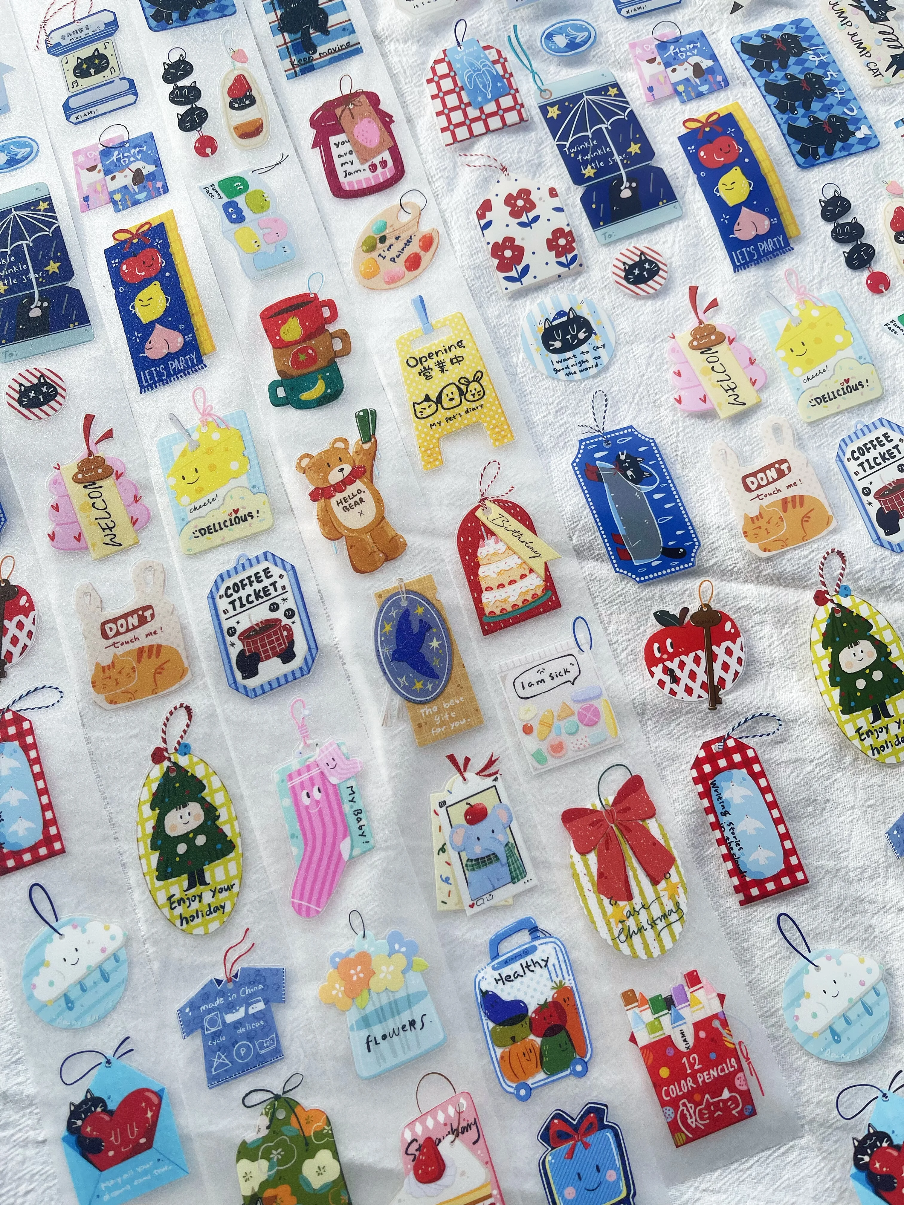 Xiami Original Small Hang Tag Die Cut Washi Tape Full Roll for Journal Scrapbooking DIY Sticker Decoration Craft