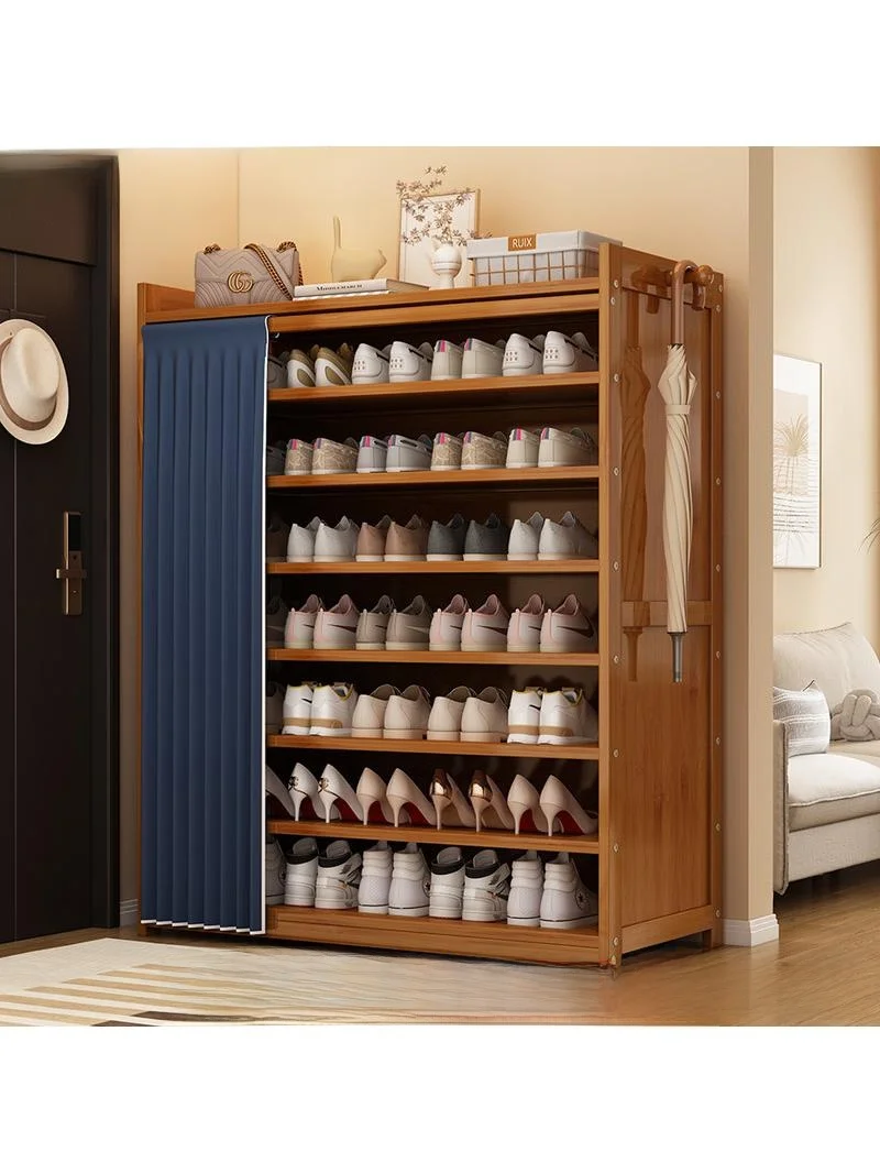 economic-multi-layer-shoe-rack-with-curtain-for-home-entrance-easy-storage-space-saving-shoe-cabinet-indoor-design