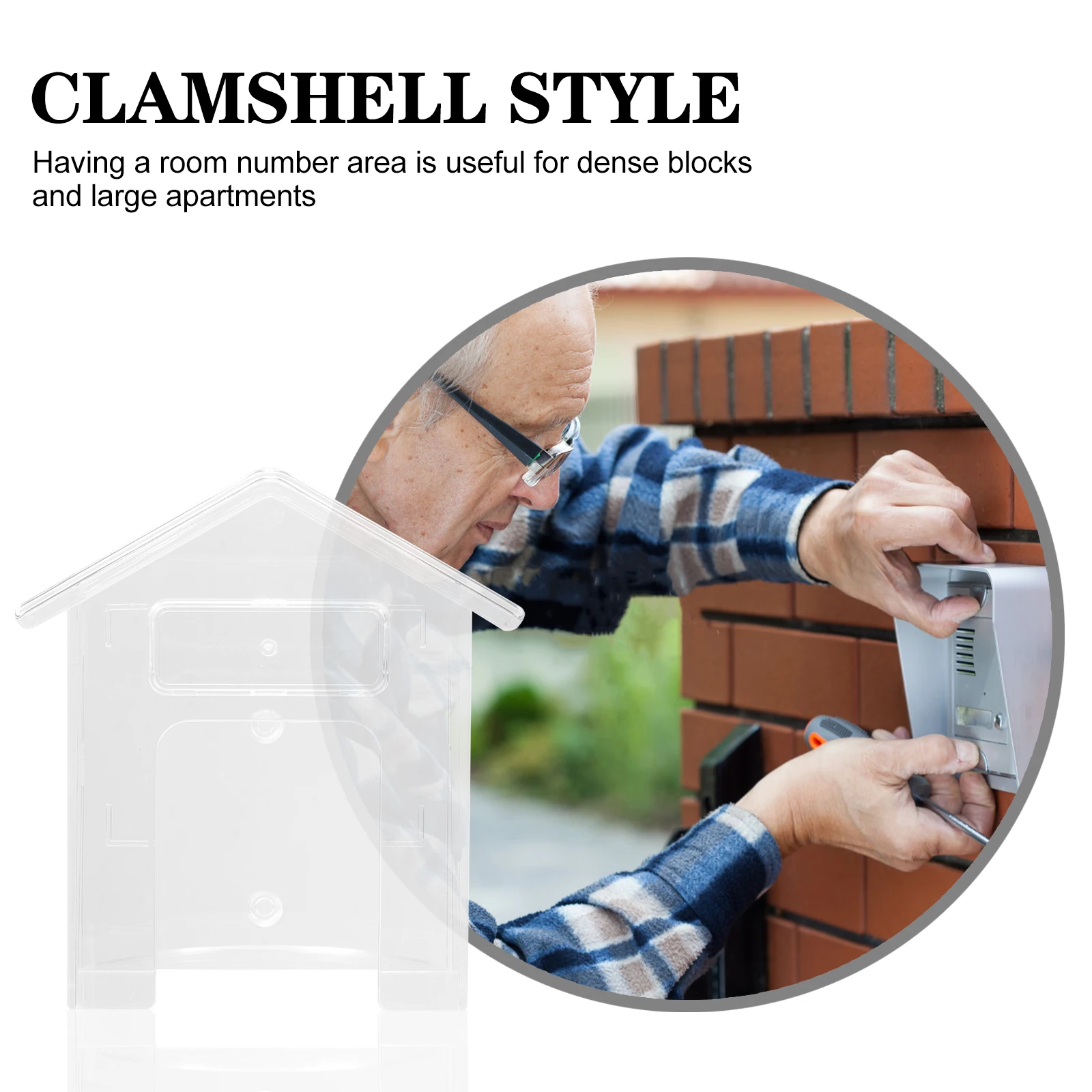 2pcs Waterproof Shield Transparent Outdoor Protector Weatherproof Box Rainproof Cover Wireless Doorbell Chime Doorbell Cover