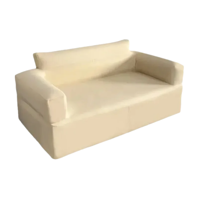 Double Inflatable Sofa Portable Camping Air Couch Self Inflating Lounger with Built-in Pump Thickened Flocked Sleeping Pad
