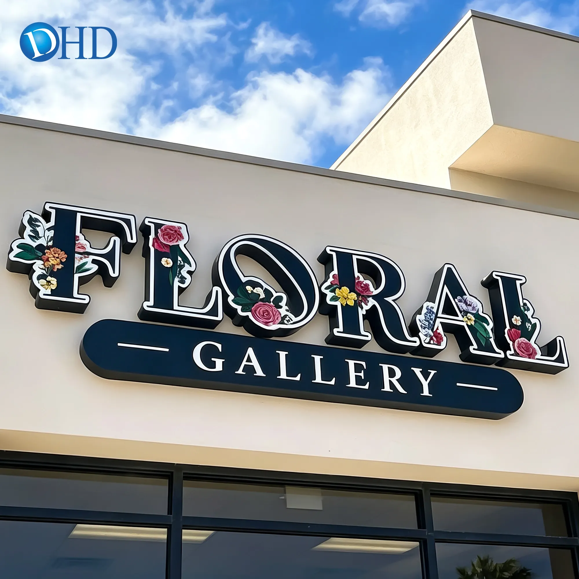 Manufacturer Custom 3D Storefront Letters Outdoor Business Logo Signage Printed Acrylic Face Commercial Sign for Retail Projects