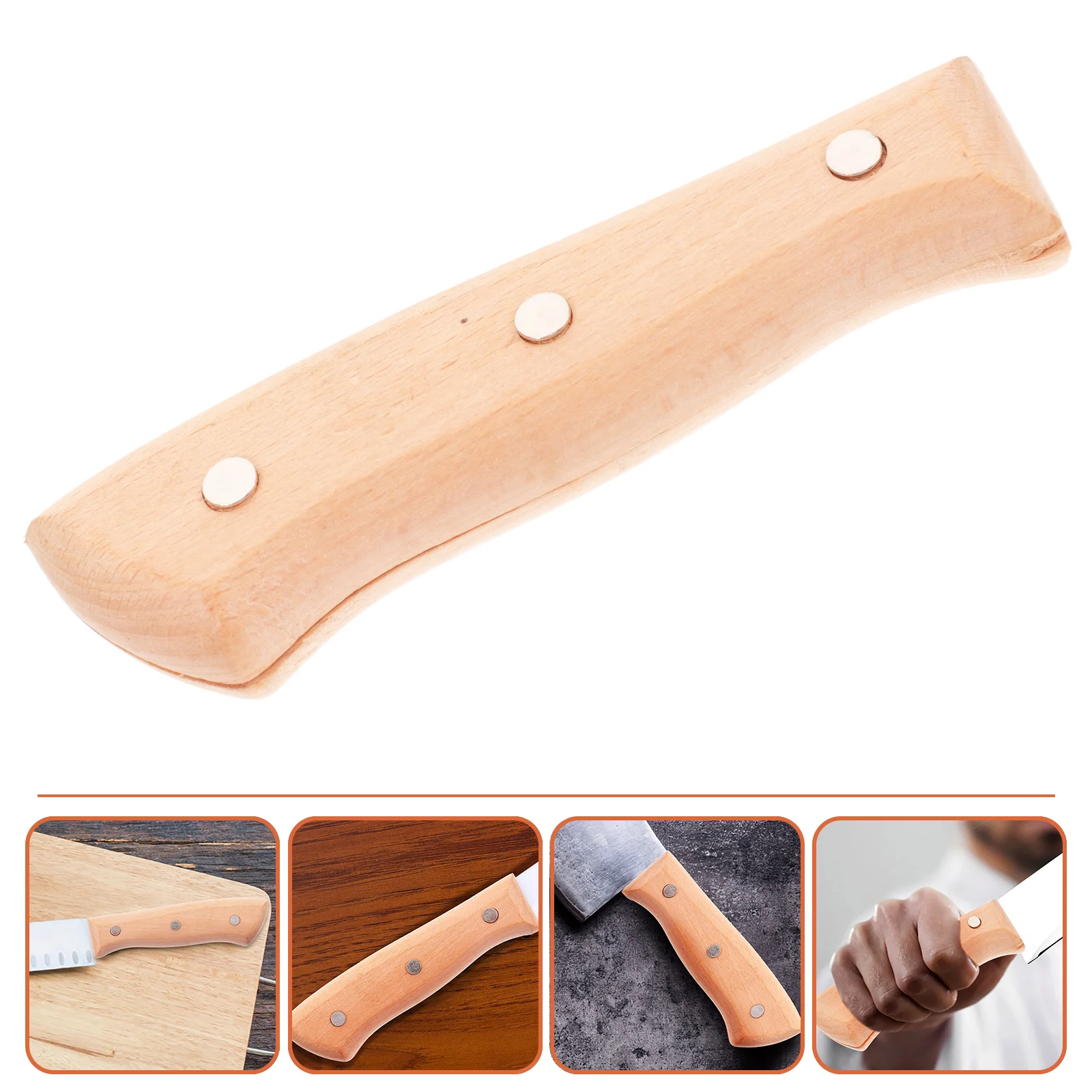 

Replaceable Kitchen Knife Key Hangers for Wall Wooden Chef Replacement Handle Practical Grip