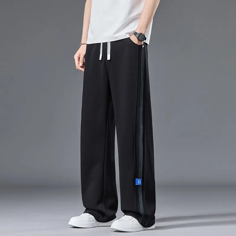 

Спортивные брюки больших размеров JYF2603, прямые штаны из композитной ткани, модные универсальные женские брюки больших размеров