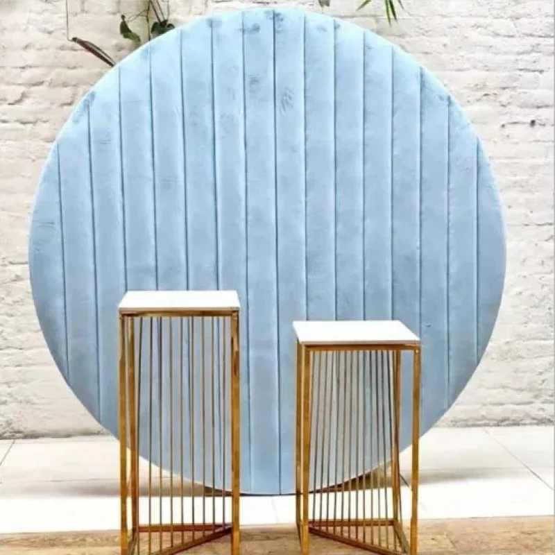 

Customize.Fashion Luxury Wooden Wedding Decoration Events Velvet Shower Round Backdrop