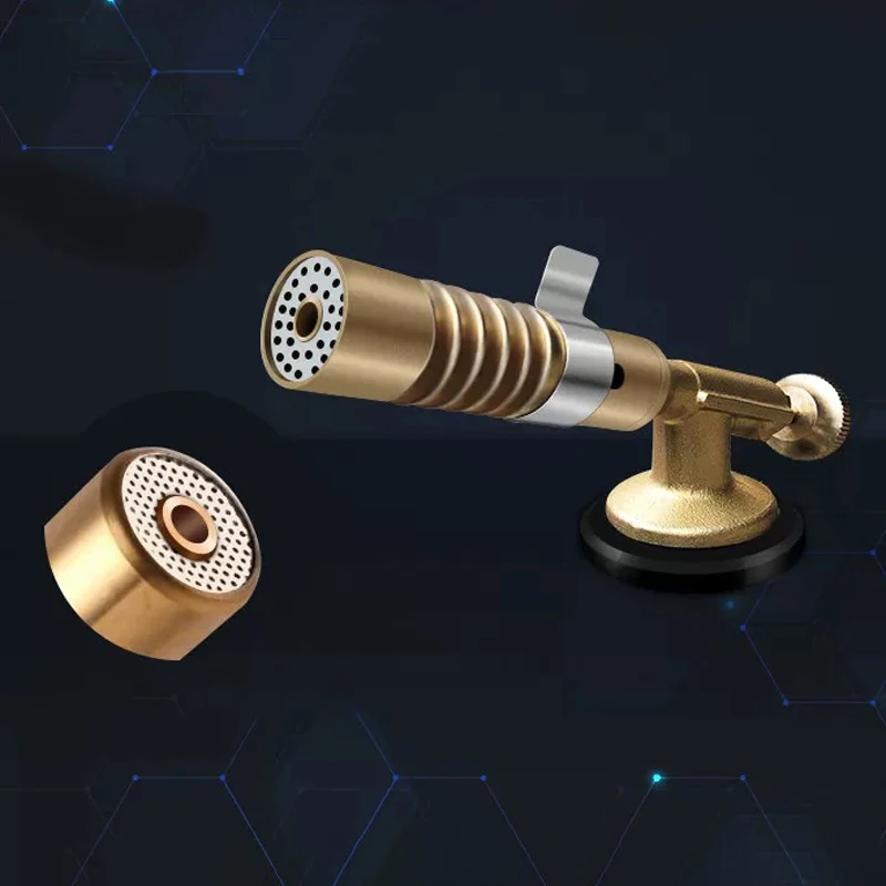 Portable Welding Torch Gas Burner Portable Flame Gun Butane High Temperature Welding Gas Lighter Torch Outdoor Camping BBQ Gas