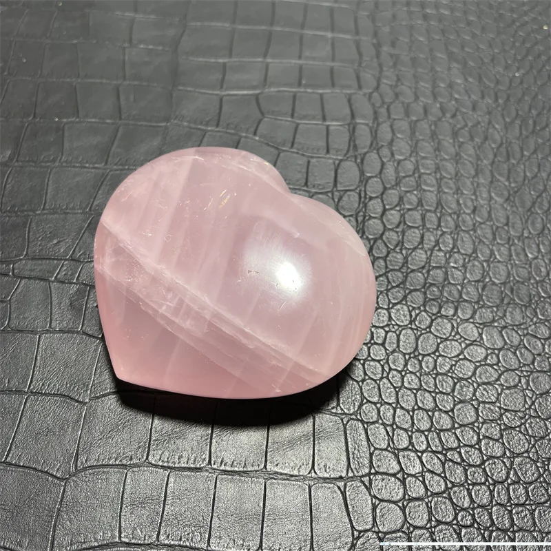 

340G Rare Natural Rose Quartz Crystal Heart Reiki Stone