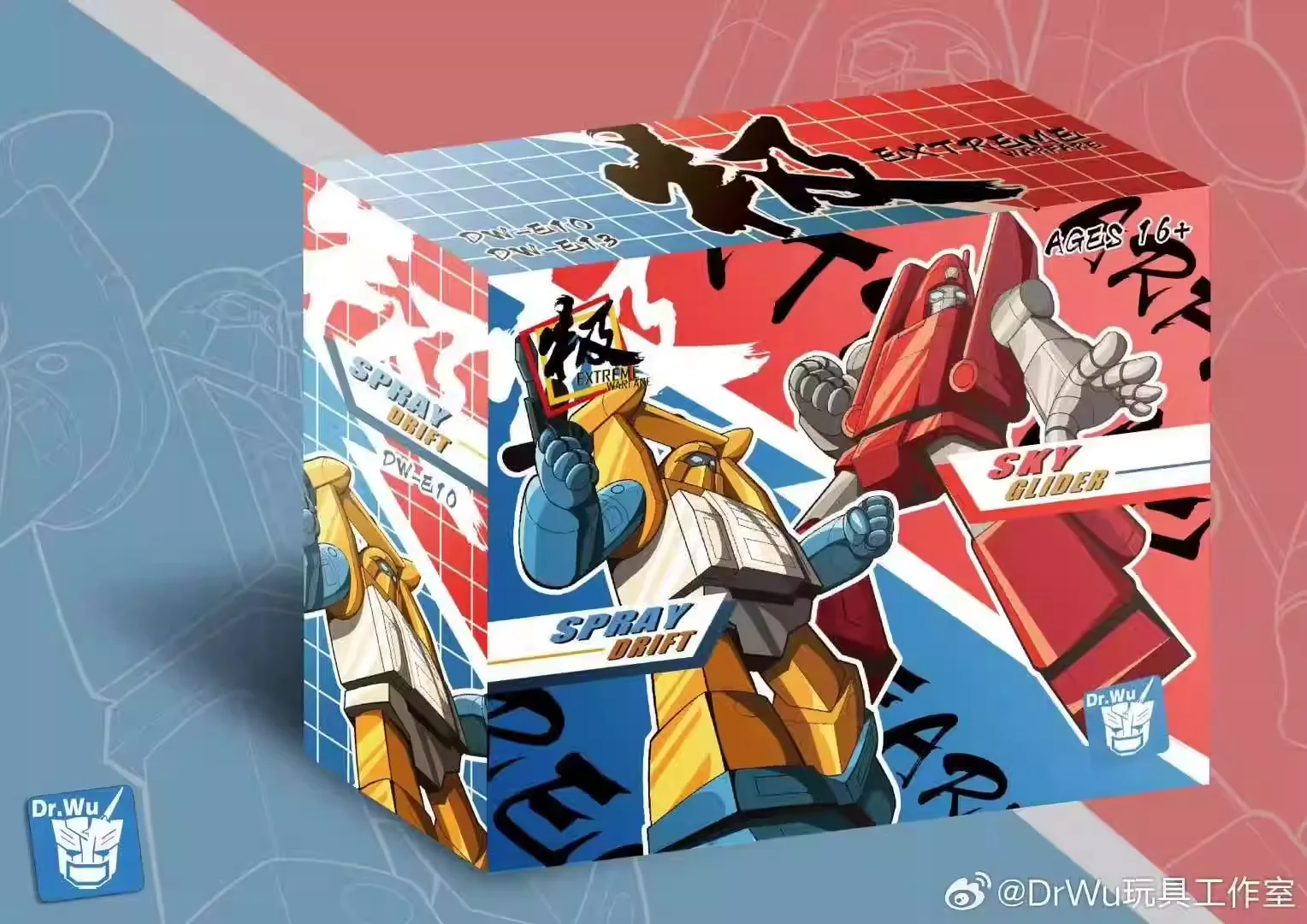 in magazzino Trasformazione R.Wu Dw-E10 e DW-E13 Colore primario Enorme onda Aliante Set Piccola scala Action Figure Modello Collezione di giocattoli