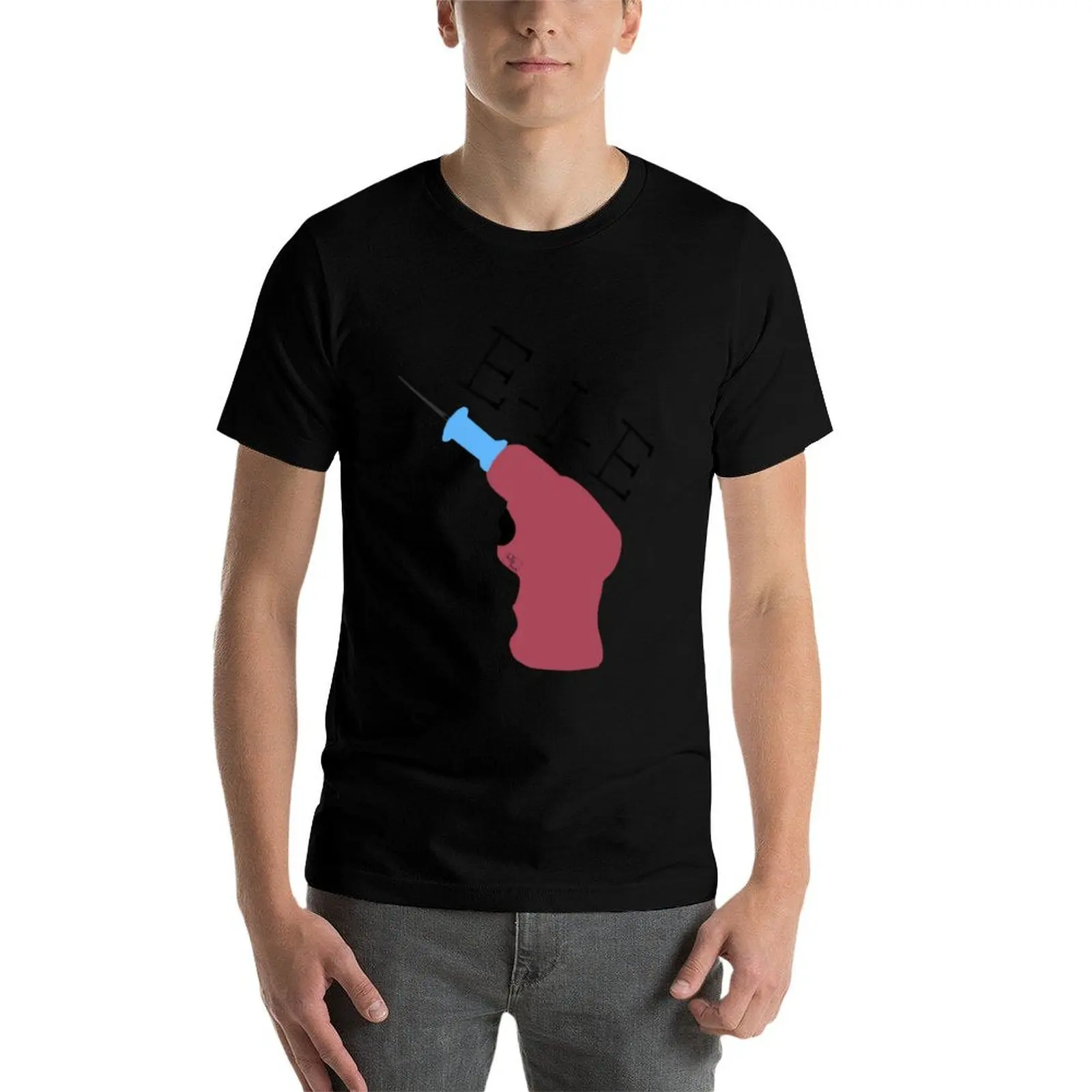 تي شيرت رجالي تي شيرت رجالي تي شيرت قطن مثقاب فاخر E-I-E-IO قميص تي شيرت جرافيك