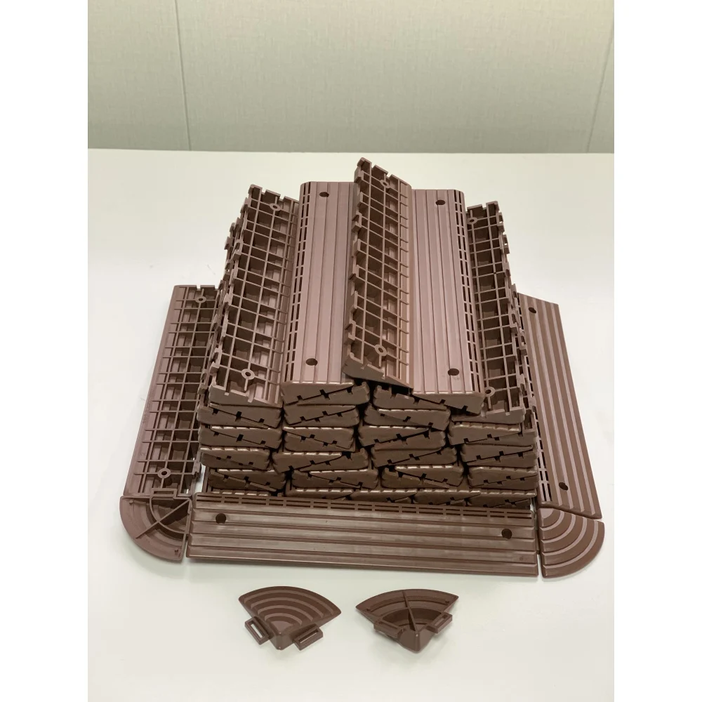 

Вспомогательные материалы для соединения пластиковых напольных покрытий, 60 уплотнительных полос и 4 угловых элемента, коричневые