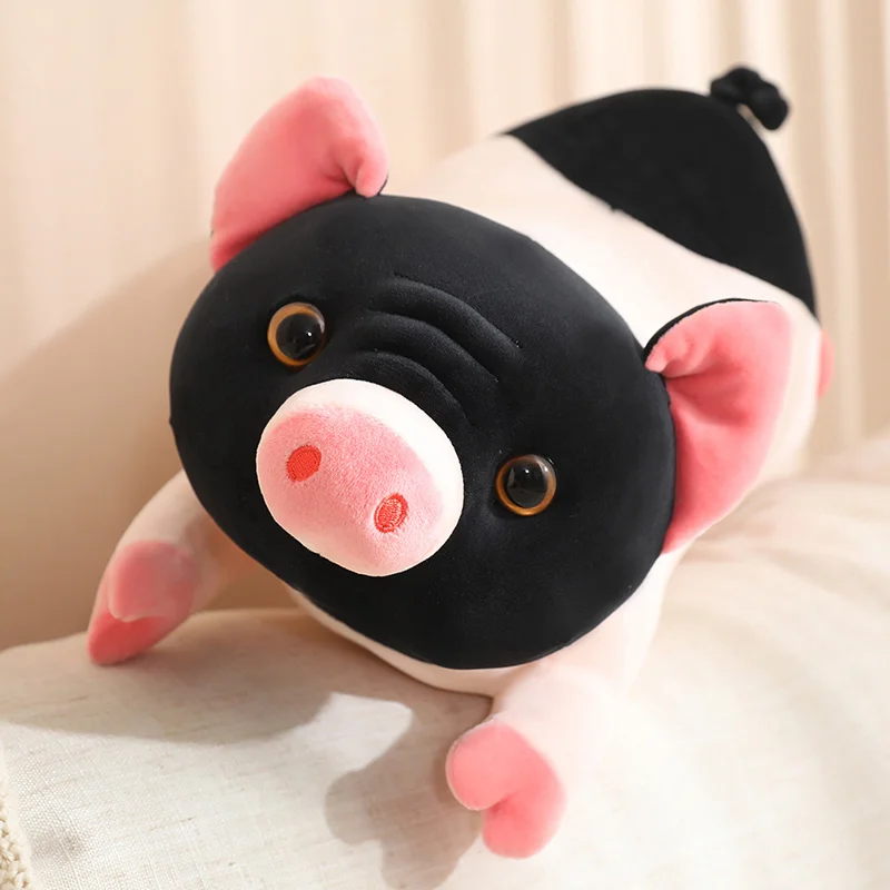 20-60 Simulation Cute Little Fragrant Pig Plush Doll Pillow Pink Black Long Pig Plush Toy Home Decoration Gift For Girlfriend