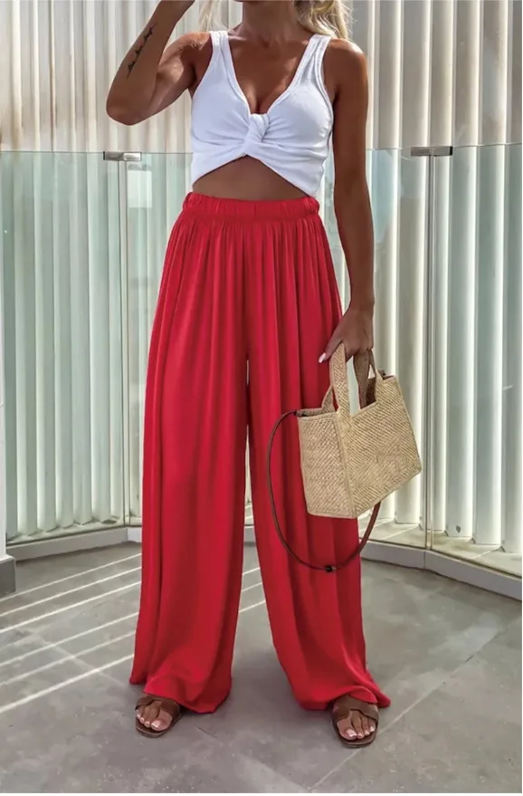 Pocket Casual Wide Leg Explosive Loose Casual Fashionable Pants for Women