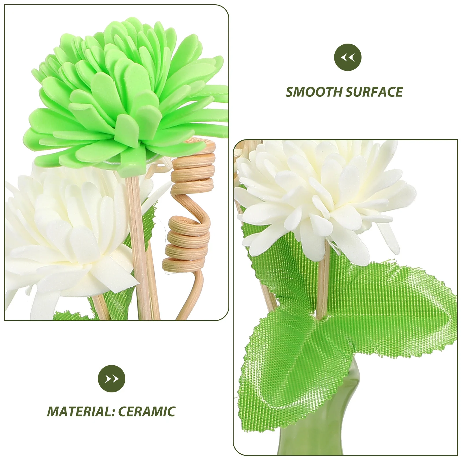 

1 Set Ceramic Vase Essential Oil Diffuser Elegant Home Office Decoration Aroma Freshener For Bedroom Living Room