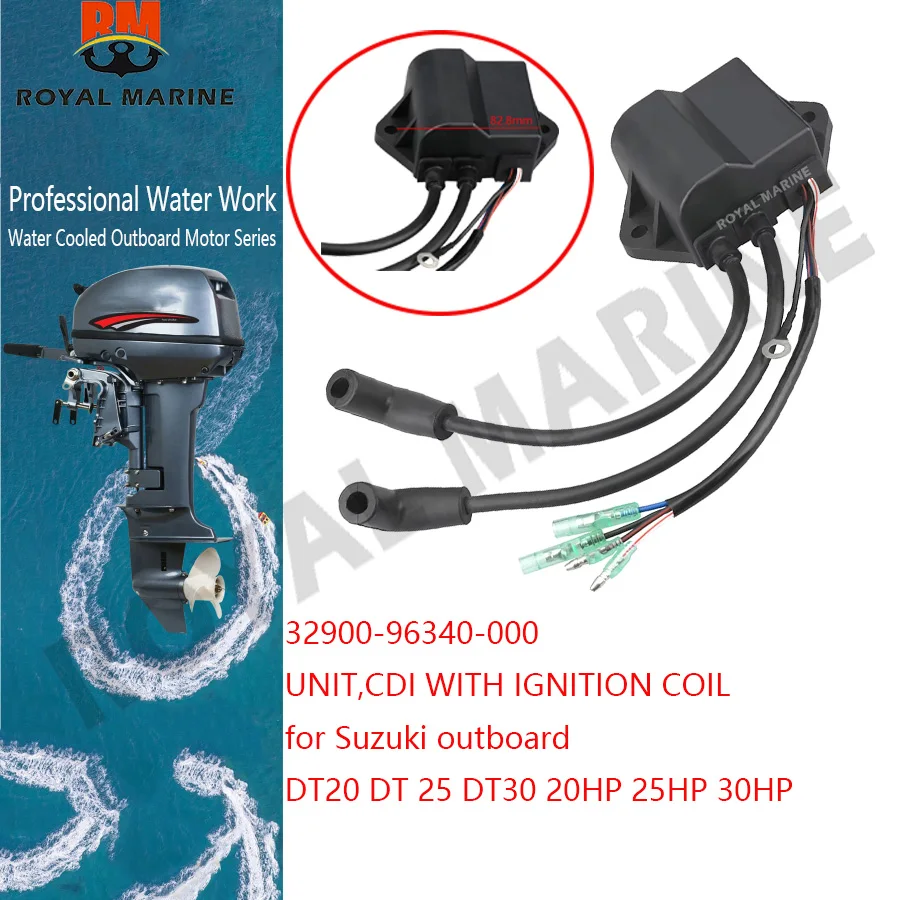 

UNIT,CDI WITH IGNITION COIL 32900-96340-000 for Suzuki outboard DT20 DT 25 DT30 20HP 25HP 30HP 32900-96340 boat engine parts