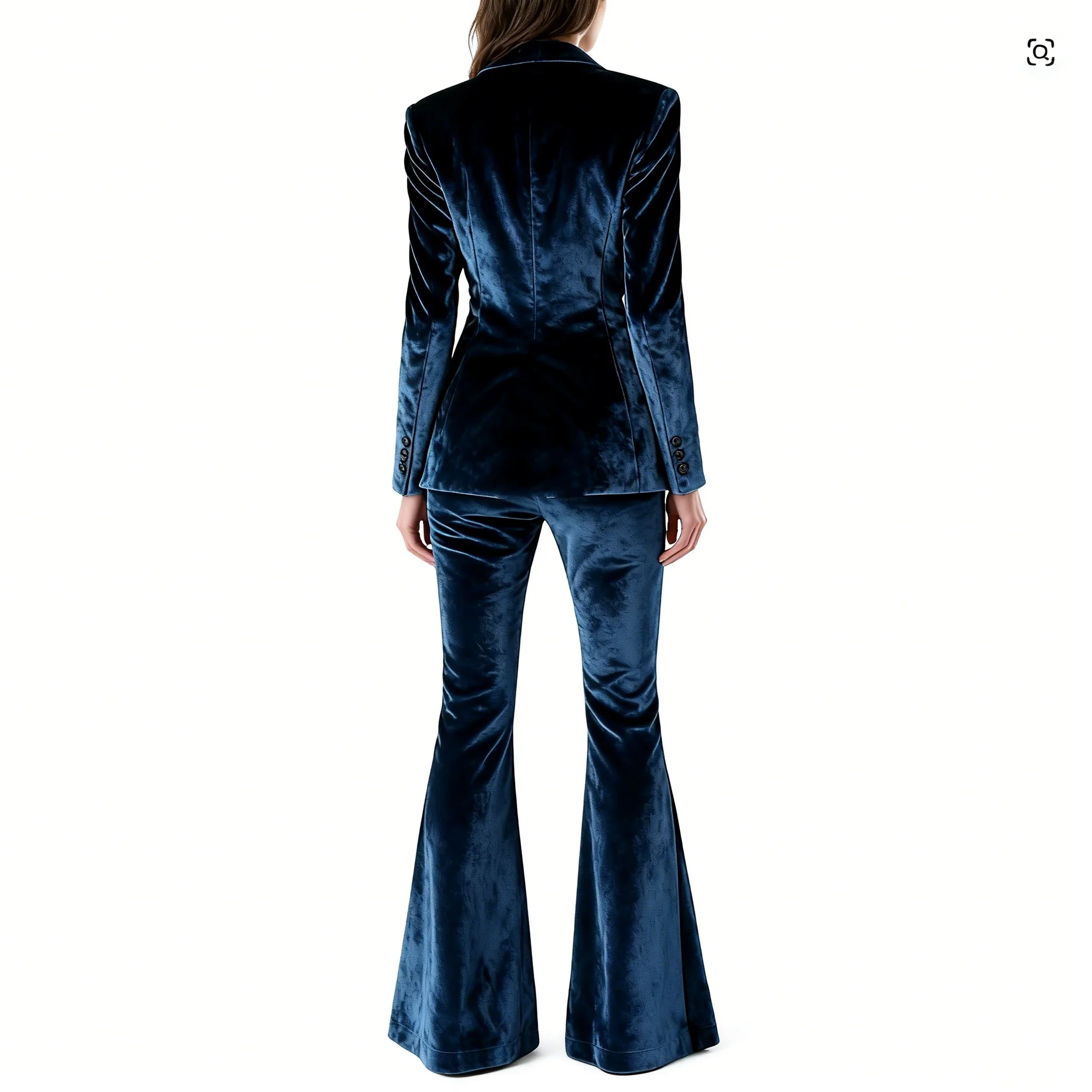 Tesco-chaqueta de terciopelo Burdeos para mujer, traje de manga larga a la moda, chaqueta de cuello a medida, trajes para mujer