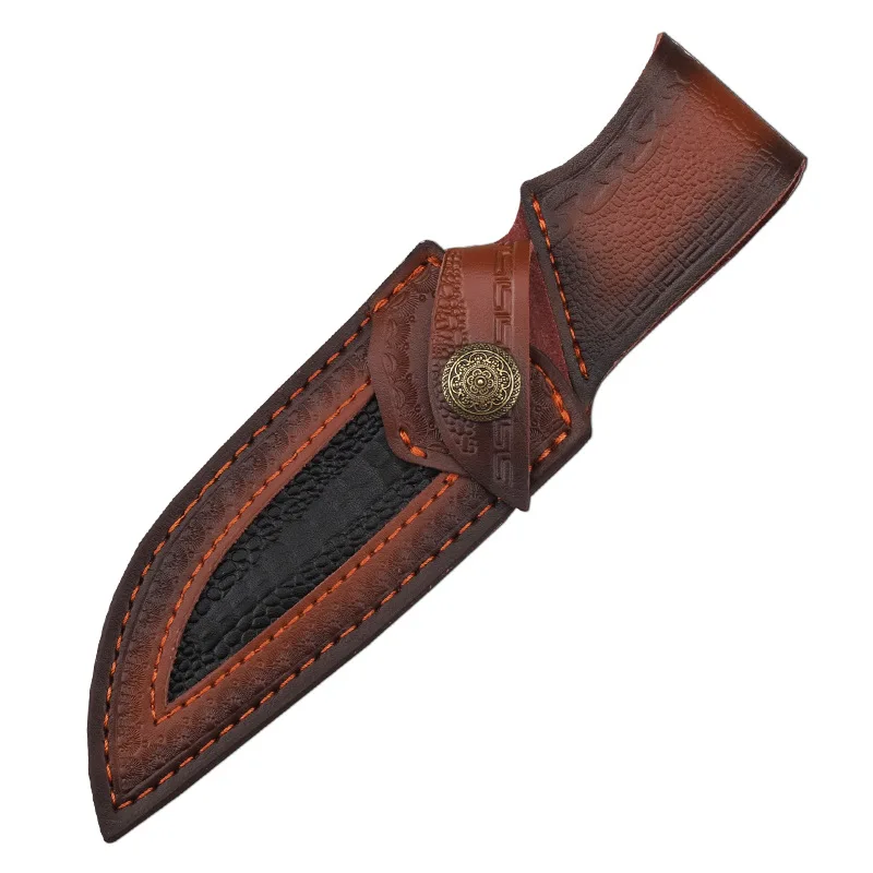 Imagem -05 - Couro Capa de Couro Lâmina Universal em Linha Reta Faca Titular Faça Você Mesmo Acessórios Suprimentos Lâmina Fixa Faca 25cm Novo