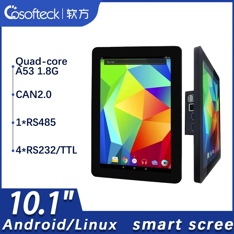 Cosofteck-RK3511H 10.1 inch 1280*800 smart Android Linux tablet industrial ctp touch screen with 4 RS485 port and CAN RS232