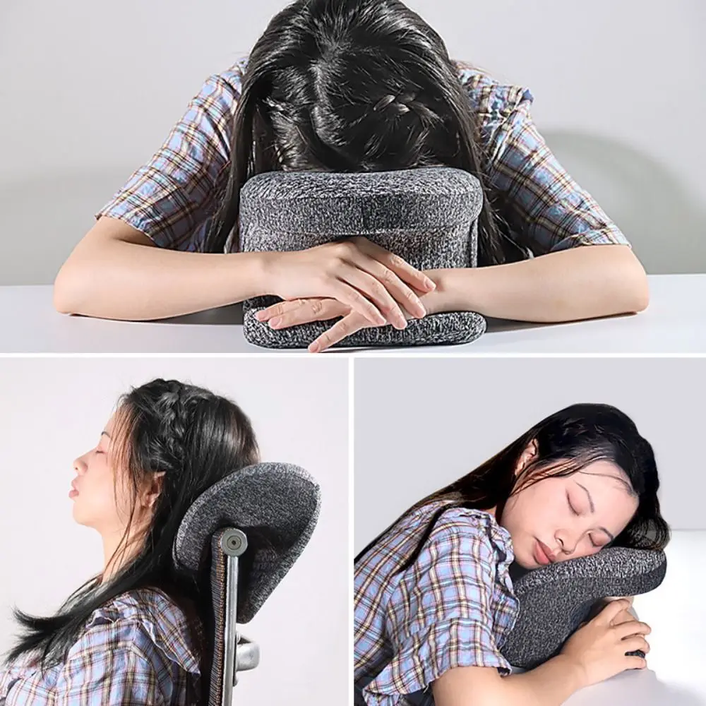 Breathable Comfortable Face Down Desk Pillow Cheek Support Portable Nap Sleeping Pillow Lightweight Slow Rebound Pillow Cushion