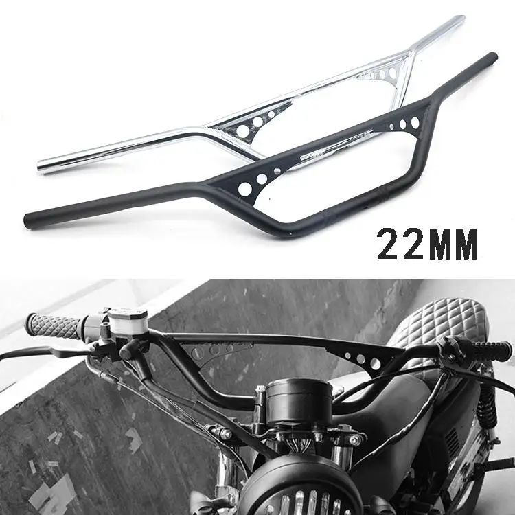 

7/8" 22mm Motorcycle Handlebar High-Rise Universal Retro Dirt Bike Handle Bars Modification Accessory