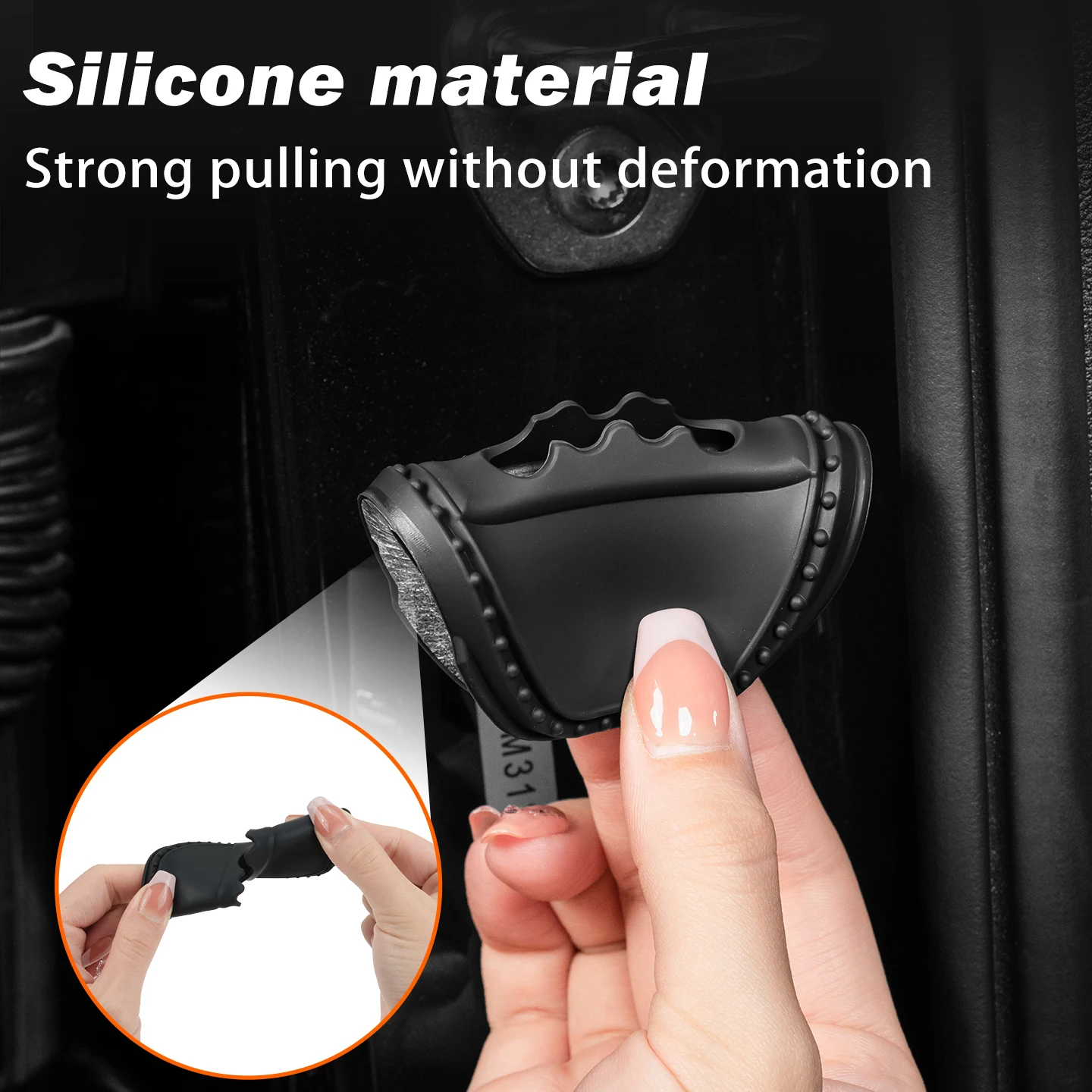 2/4 قطعة سيليكون قفل باب السيارة غطاء حماية الديكور الحال بالنسبة لأودي A3 8 فولت 2012 2013 2014 2015 2016 2017 2018 2019 2020 #6