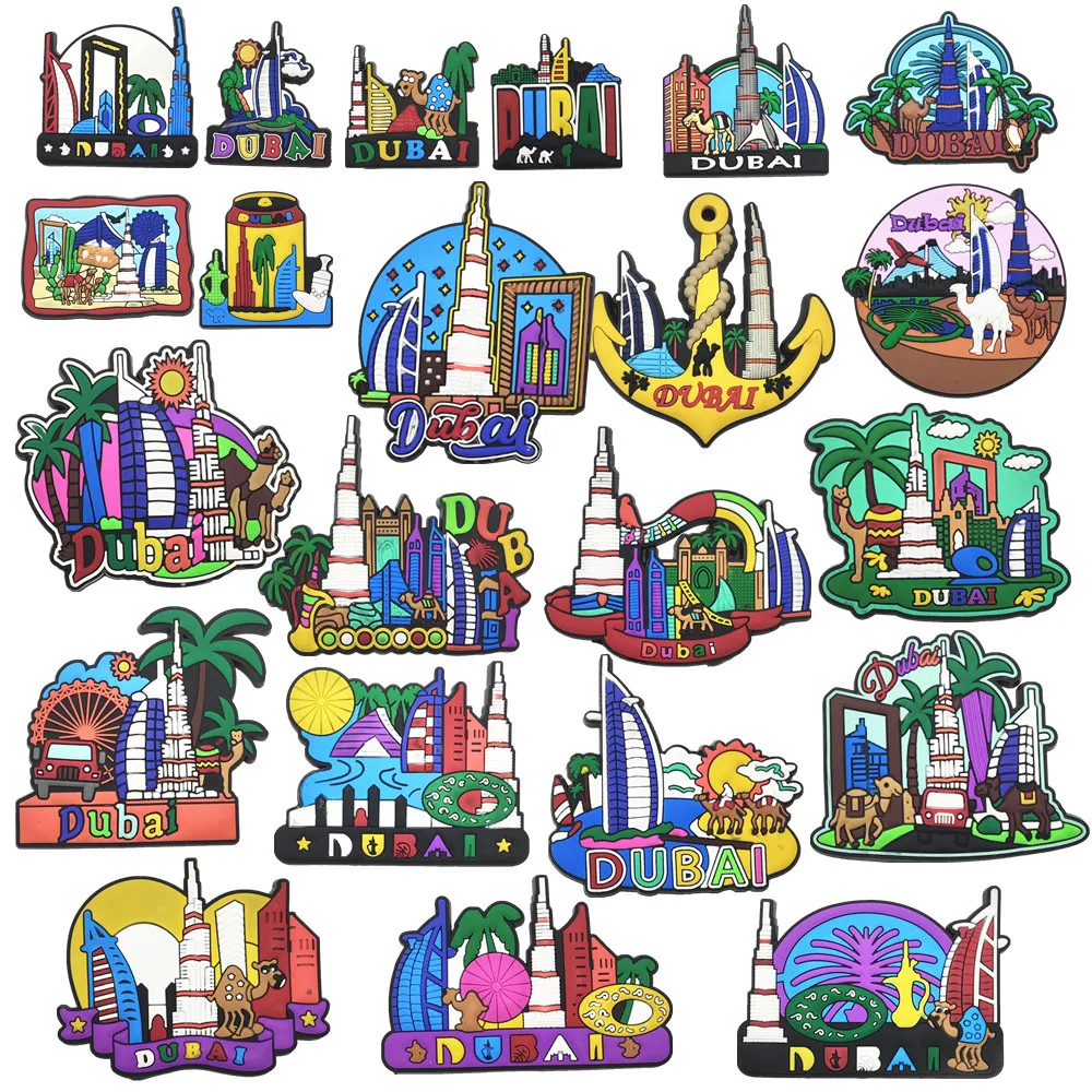 The United Arab Emirates feelings ​Dubai Rubber Fridge Magnets Tourist Souvenirs Crafts gifts Refrigerator magnet