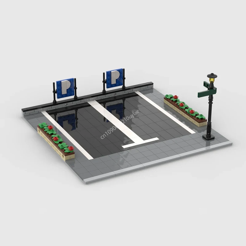 MOC Technical Modular Parking for Racing Sports Car Vehicle Speed Champion Racer Building Blocks Brick Creative Boys Garage Toy