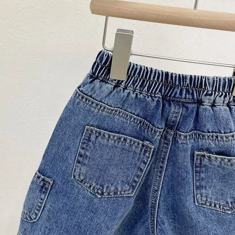 Children's Summer Denim Shorts 2026 New Korean Version Fashionable Shorts for Boys and Girls