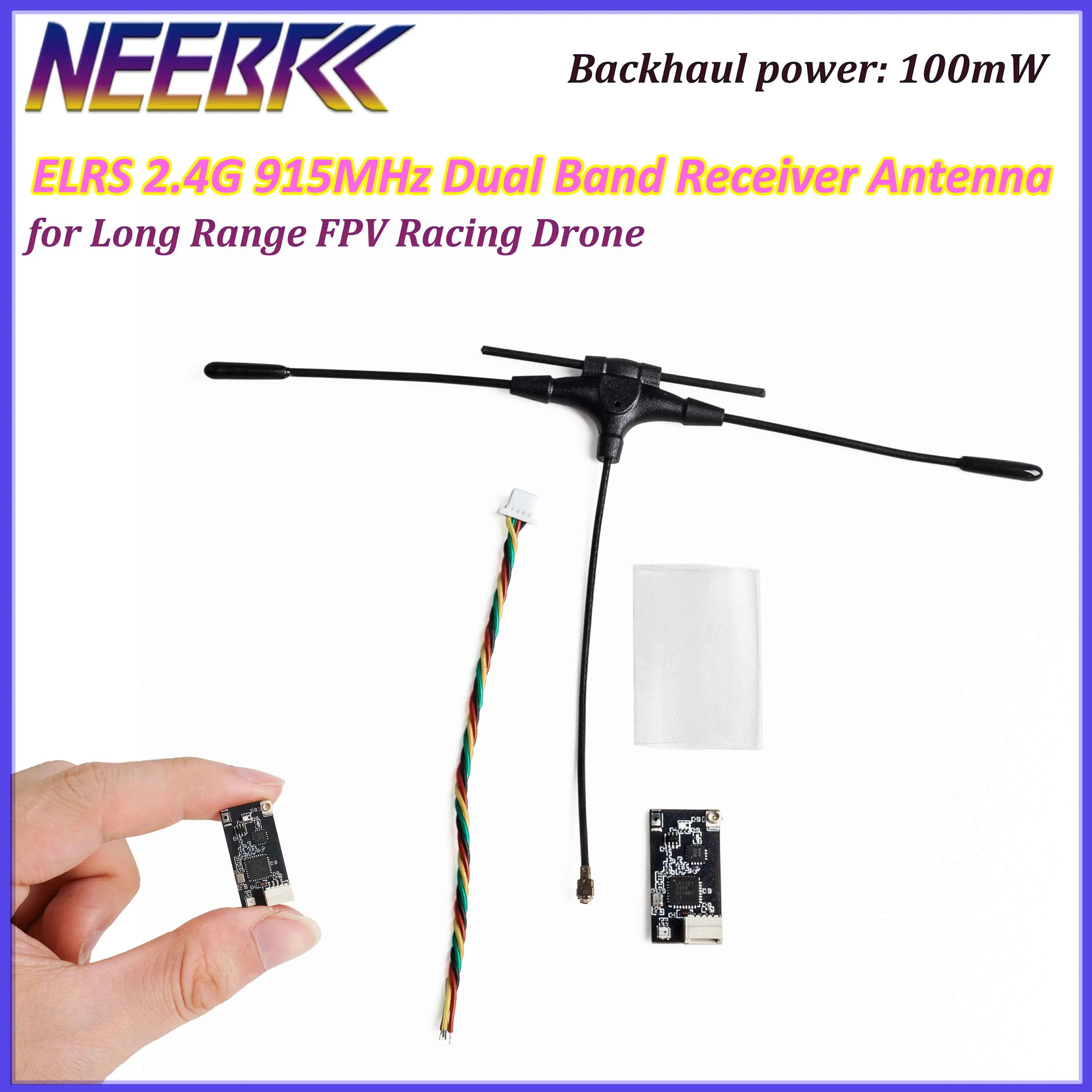 

ELRS 2.4G 915MHz Dual Band Receiver T-type ExpressLRS Single Antenna RX IPEX1 Voltage Returne for Long Range FPV Racing Drone